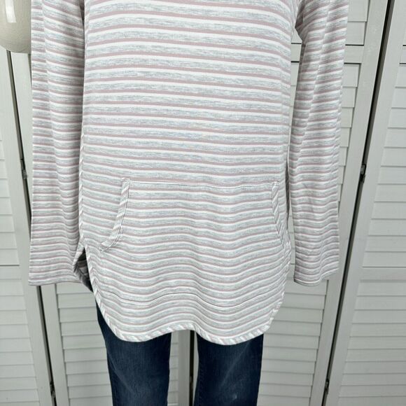 New Market & Spruce Stitch Fix Milania French Terry Curved Hem Hoodie Top Size M - Picture 3 of 11